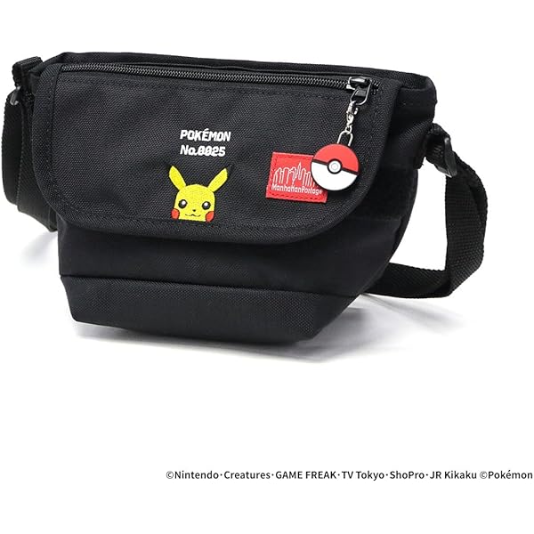 Amazon.co.jp: Nylon Messenger Bag Flap Zipper Pocket Pokemon